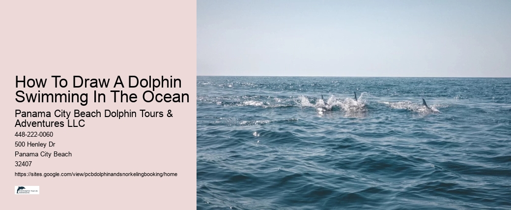 How To Draw A Dolphin Swimming In The Ocean